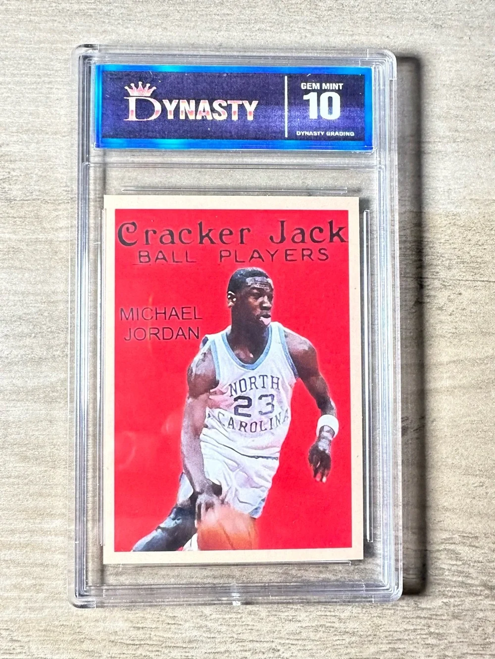 Michael Jordan Cracker Jack Rookie Gem Mint 10 Novelty Card. North Carolina.
